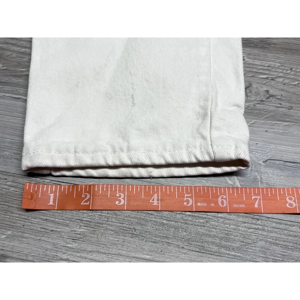 Vintage GAP Womens White Jeans Made In USA 80s 90s Denim Tapered Leg Size 31sx30